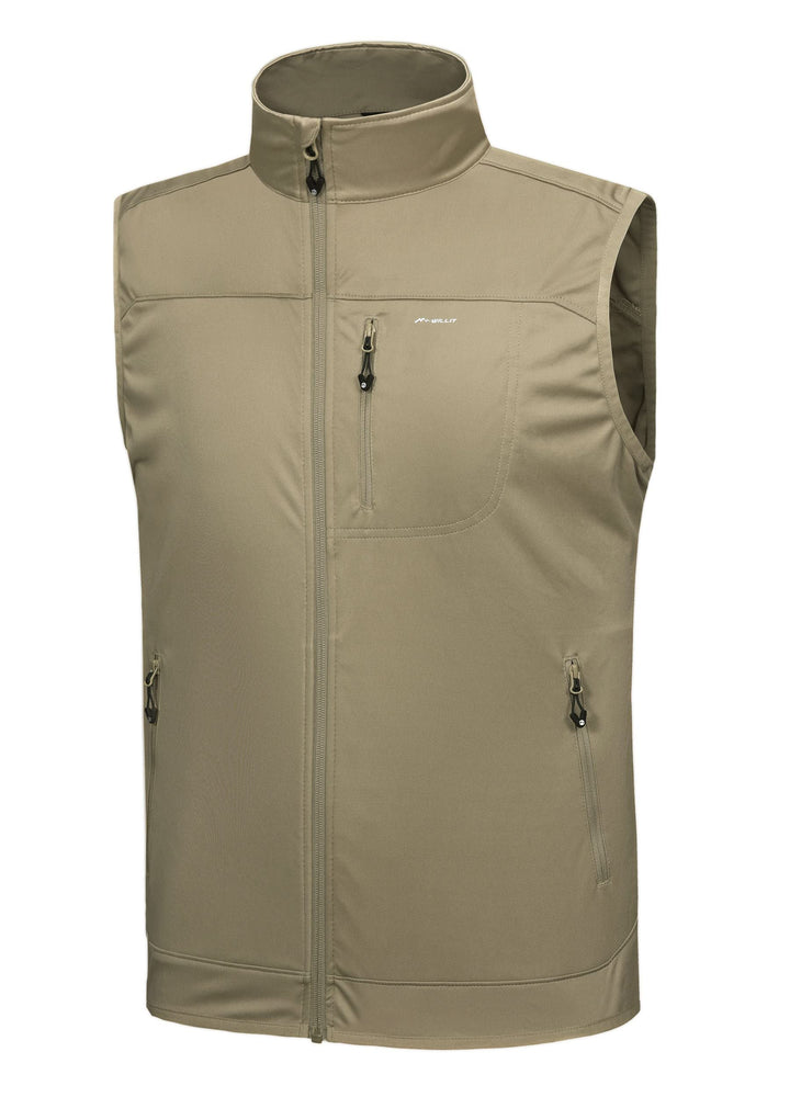 Herren Golf Weste Leichtgewicht Softshell Weste Outerwear Ärmellose Jacke für Wandern Laufen Causal,