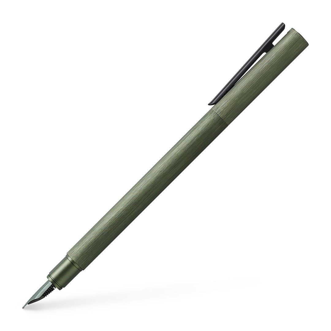 Faber-Castell 146151 - Füller Neo Slim Aluminium, Federbreite F, olivgrün Federbreite F olivgrün, Fe
