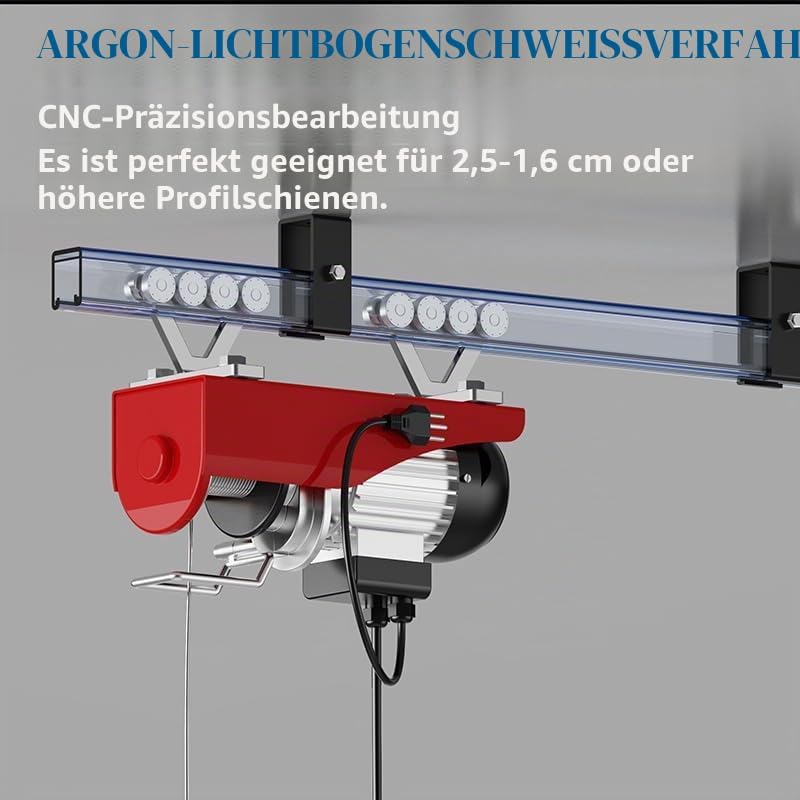 SKTREX 8 Radhubwagen mit Rollen – Strebenwagen Montage für Elektrozug – passend für 4,8 cm breite un