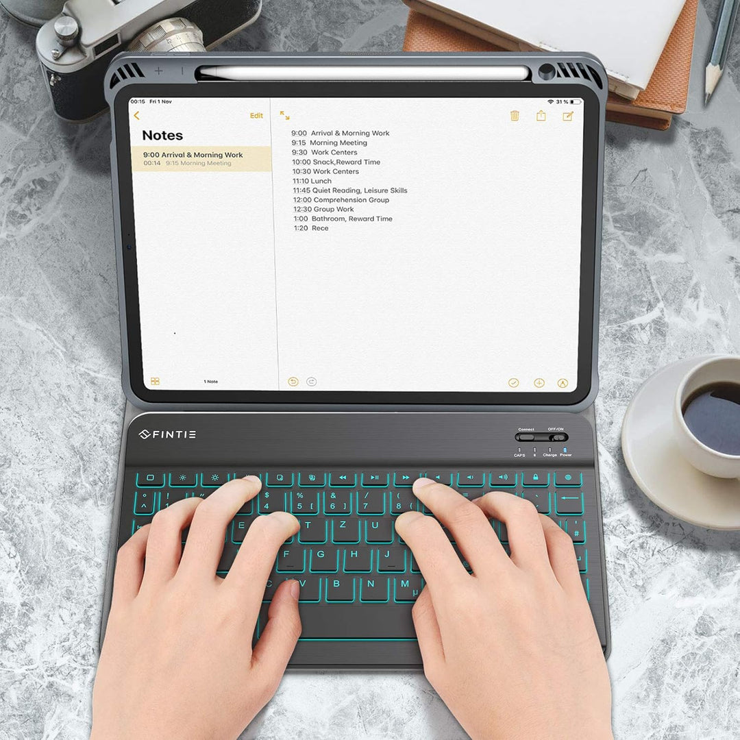FINTIE Tastatur Hülle für iPad Air 11 Zoll M4/M3/M2 (2026/2025/2024), iPad Air 5/4 Gen 10.9" - 7-far