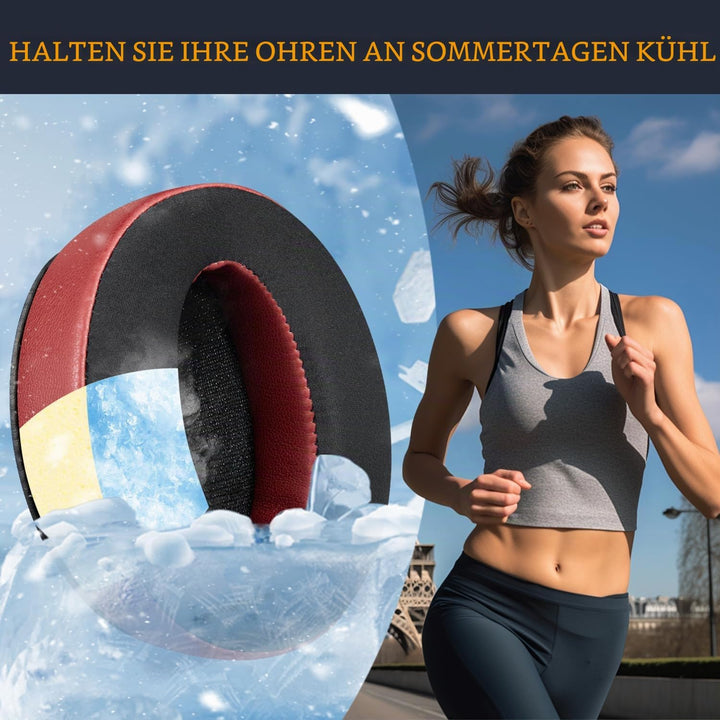 SOULWIT Kühlgel Ersatz Ersatzpolster Ohrpolster für Sennheiser HD 4.50BT/HD 4.50BTNC/HD4.50SE/HD4.40