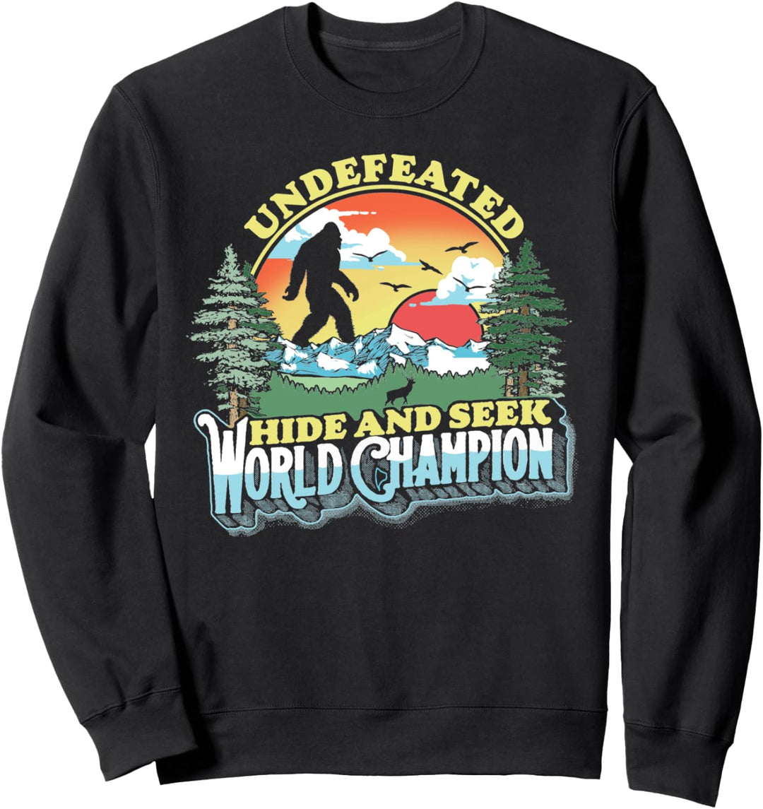 Bigfoot Undefeated Hide and Seek World Champion Vintage 80s Sweatshirt