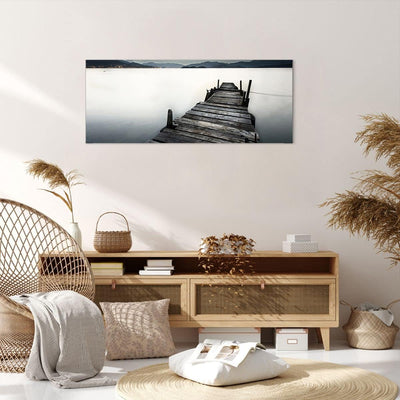 Wandbilder Dekoration Wohnzimmer Insel Urlaub Pazifischer Ozean Panorama Bilder auf Leinwand 120x50c