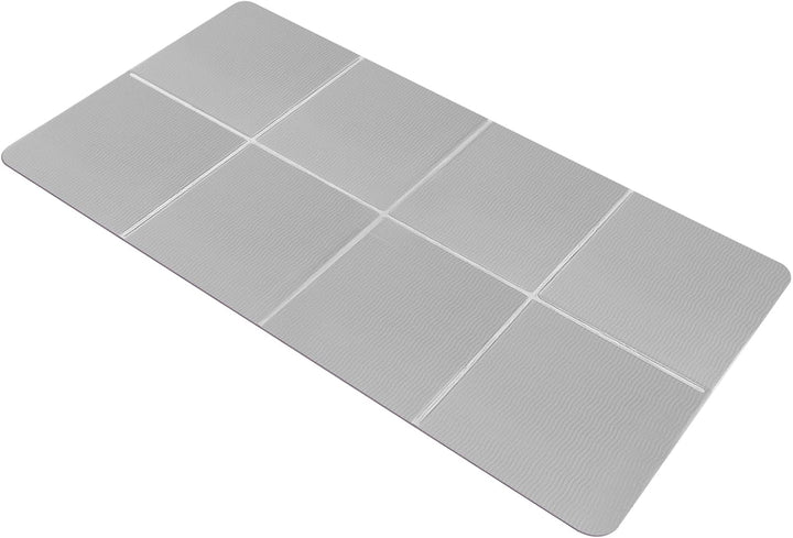 Faltbare Yogamatte, 183x60x0,6cm TPE Doppelseitig Rutschfest Trainingsmatte mit Tragetasche, Fitness