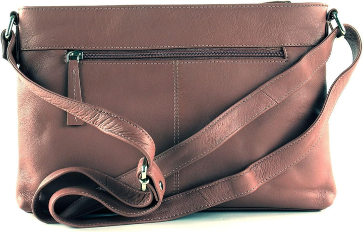 Bruno Banani Umhängetasche rosa echt Leder Damen - 020315