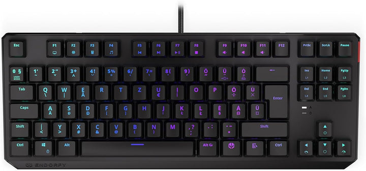 ENDORFY Thock TKL HU Red, Kailh Red Linear switches, TKL 80% Mechanical Keyboard, Hungarian Layout,