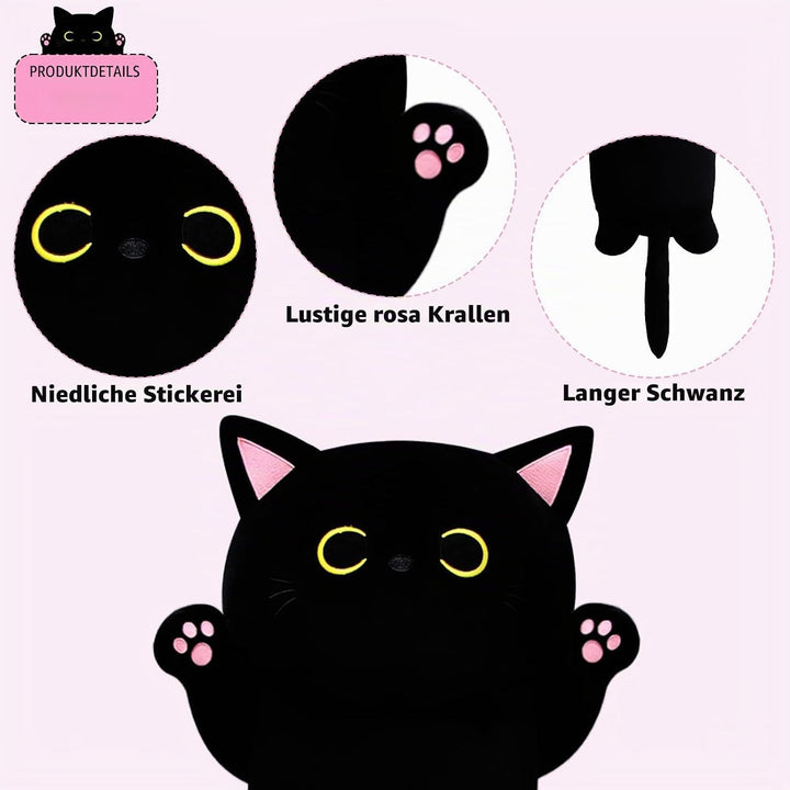 60CM Lange Katze Plüsch Körperkissen, Lange Katze Kuscheltier Stofftier Katzen Kissen Plüschtiere，Ka