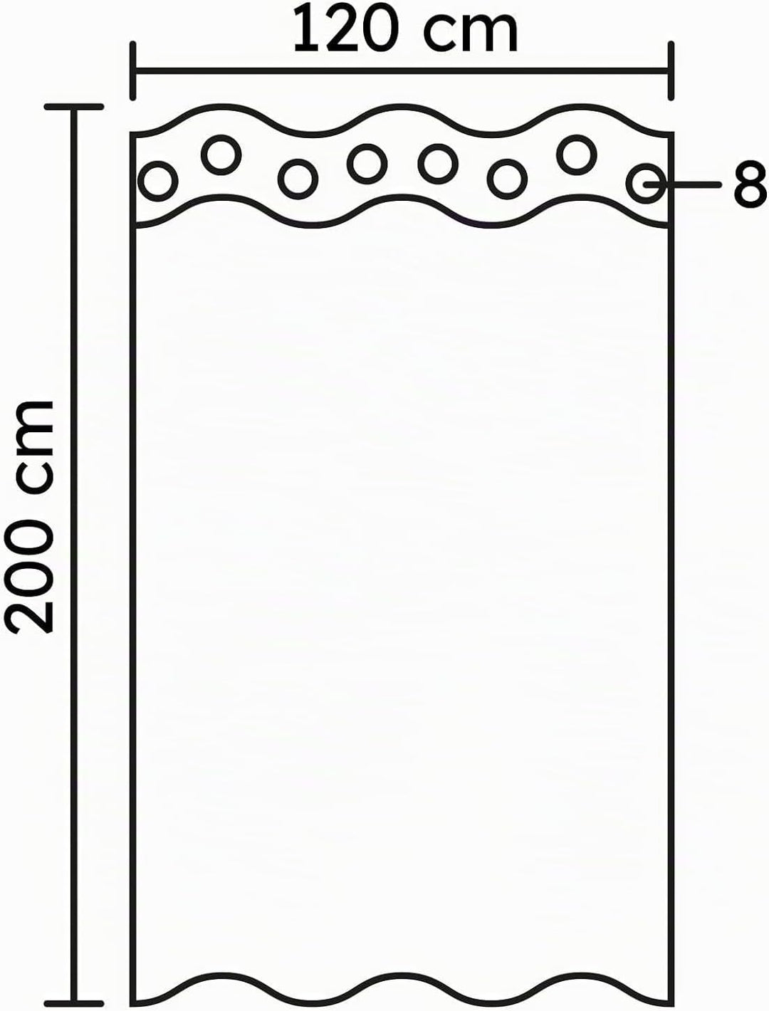 Kleine Wolke x Duschvorhang, Polyester, Weiss, 120 cm x 200 cm 120 cm x 200 cm Weiss, 120 cm x 200 c