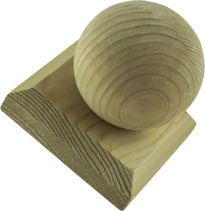 2 x PFOSTENKAPPE KUGEL HOLZ IMPRÄGNIERT 80 x 80 MM 2 80 x 80 mm, 2 80 x 80 mm