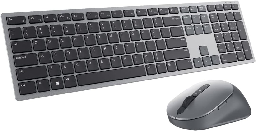 Dell KM7321W, Wireless, Multimedia, Tastatur und Maus Set, US International (QWERTY), schwarz Dell W