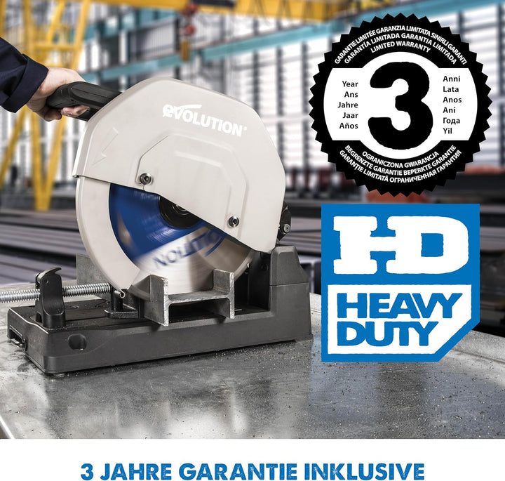 Evolution Power Tools S355CPS Kappsäge Schneidet Industriestahl, Stahl und Metalle - Sofort Bearbeit