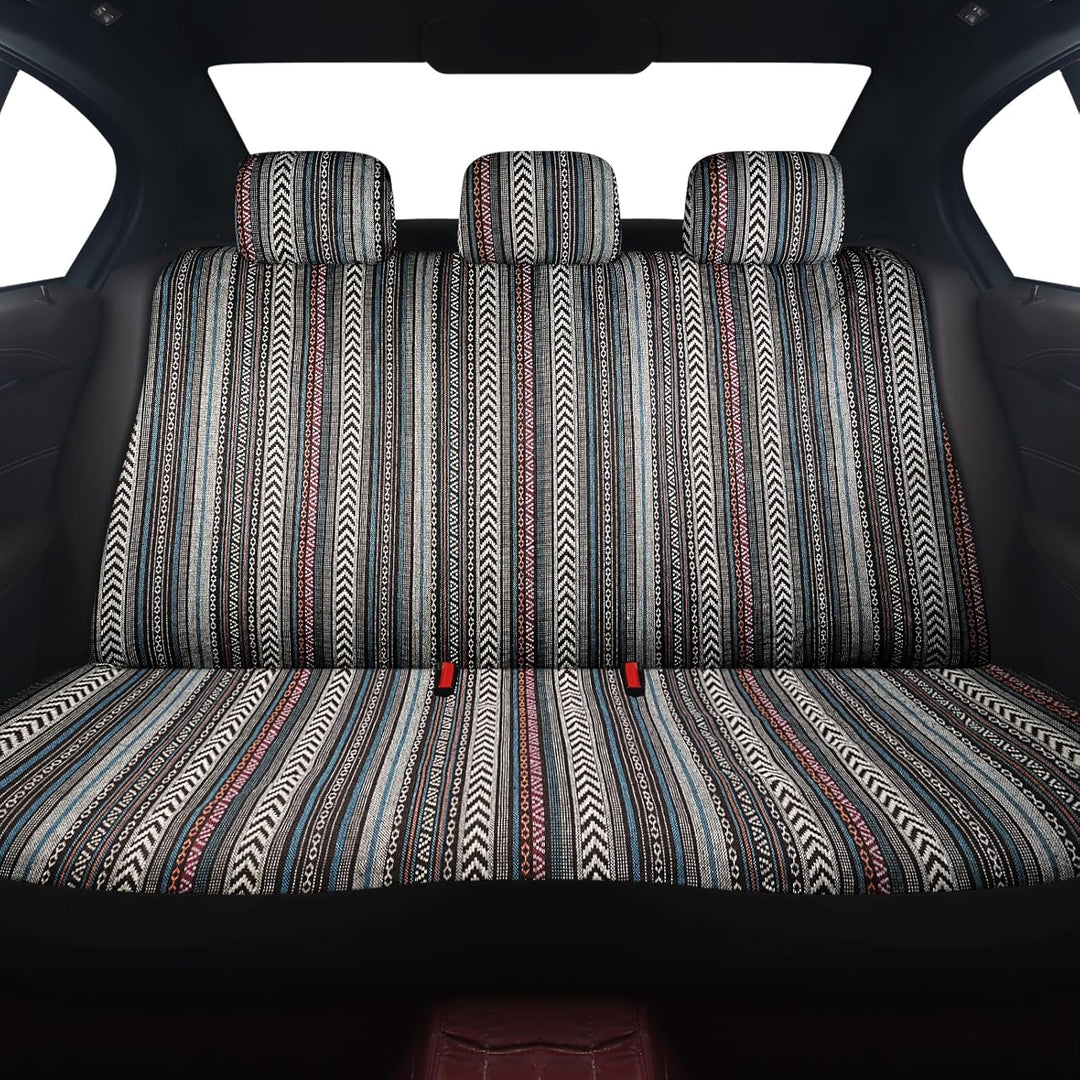 SOBONITO Auto-Sitzbezüge Set Universal,Bohème-Stil,Auto-Sitzschoner,Auto-Schonbezüge,Schweres Decken