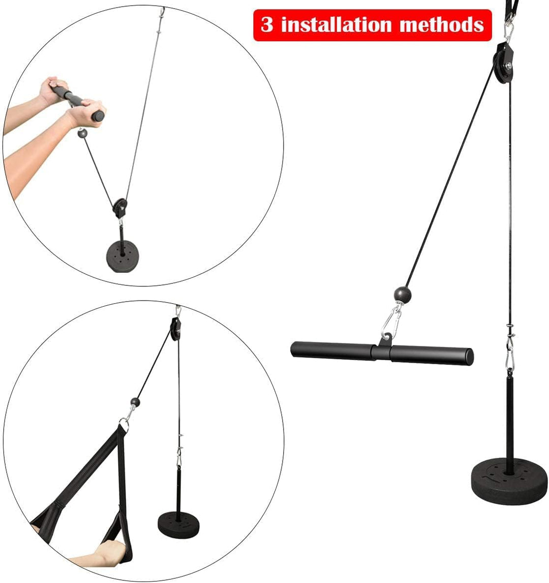 LFJ Fitness Latzug Gym Kabelzug Unterarmtrainer Arm-Krafttraining Trizeps Seil Gewicht Fitnessgerät