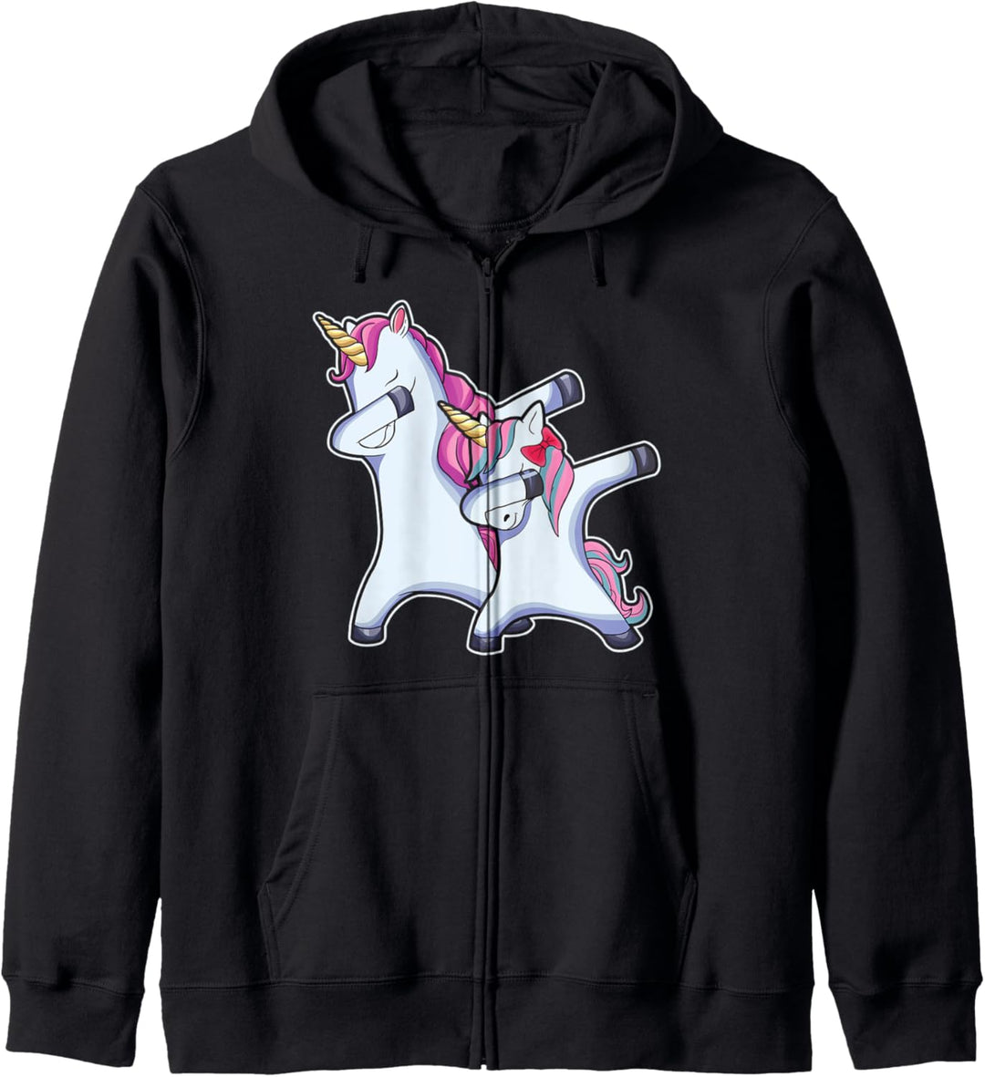 Tupfen Einhorn Mutter und Tochter lustige Mutter Geschenk Kapuzenjacke