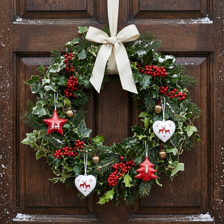 Valery Madelyn 18 Stück traditioneller Weihnachtsbaumschmuck in Rot und Weiss, hängende Weihnachtsan