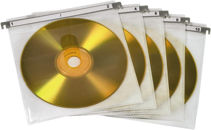 MediaRange Archivierungskoffer für 200 Discs, Aluminium-Optik, silber, 18cm & Hama CD Doppel-Schutzh