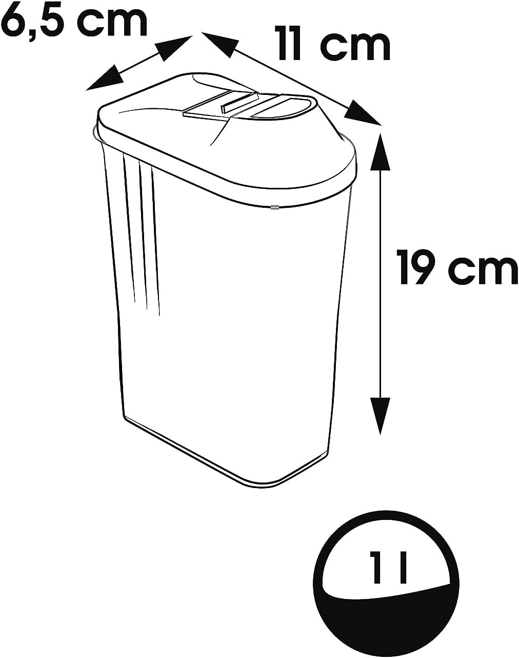 keeeper Schüttdose für Trockenvorräte, Stufenlos verstellbarer Dosierdeckel, BPA-freier Kunststoff,