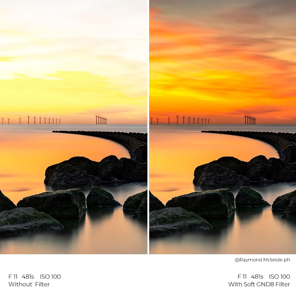 K&F Concept Nano X-PRO Verlaufsfilter Soft GND8 Rechteckfilter mit 28 Nano-Beschichtung Filterschutz