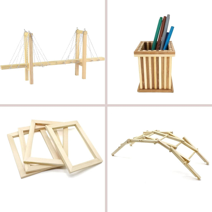 Quadratische Holzdübel, 5/16 Zoll x 38 cm, 30 Stück, unlackierte Hartholzstäbe zum Basteln 5/16"×15"