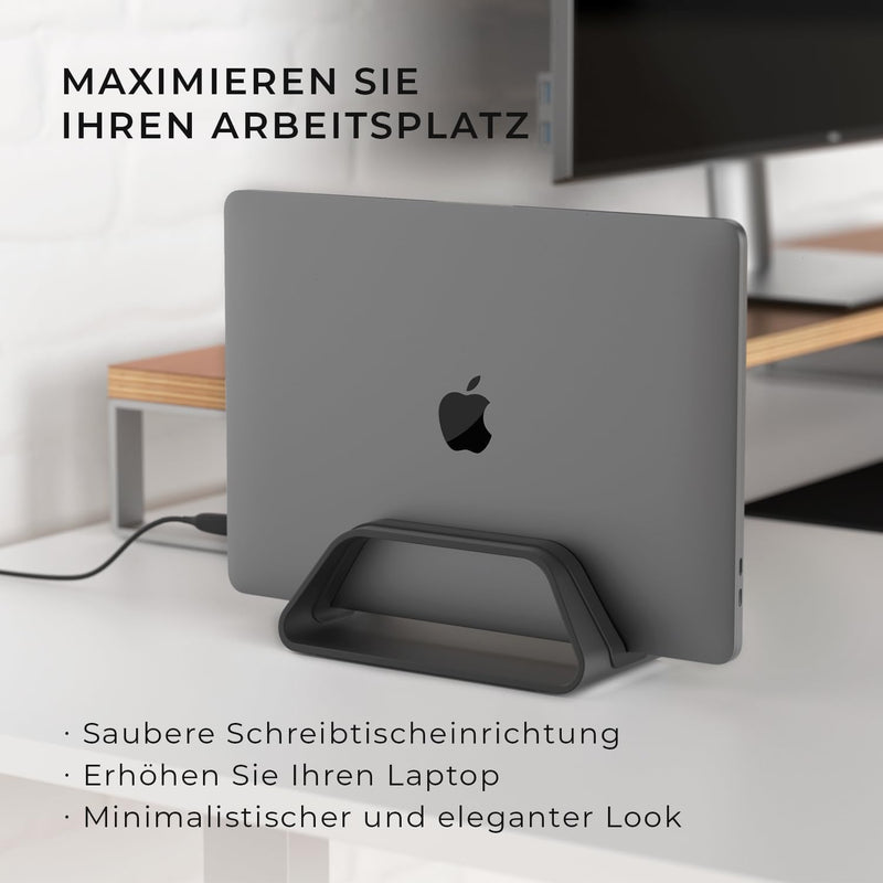 HumanCentric Vertikaler Laptop-Ständer für MacBook, kompatibel mit MacBook Pro Ständer, MacBook Air