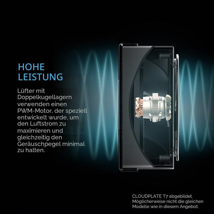 AC Infinity CLOUDPLATE T7-N, Rack-Mount Fan Panel 2U, Ansaugluft, für Kühlung AV, Heimkino, Netzwerk