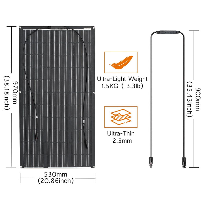 400W 12V Flexibel Solarpanel 4x100W 18V ETFE Monokristallin Solarmodul für Batterien, Marine, Wohnmo