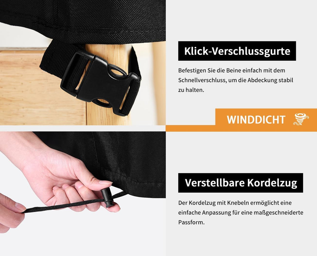 Dokon Abdeckung für Tischtennisplatte, Wasserdicht, Winddicht, UV-Beständiges, Schwerlast Reissfest