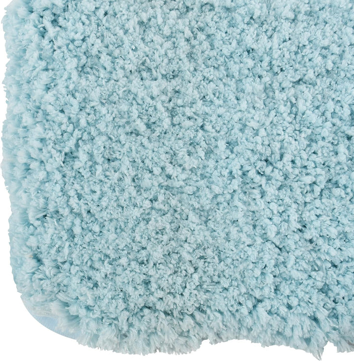 MSV - Mikrofaser-Badematte - 50 x 70 cm - Hellblau - Weich und komfortabel - Schnell absorbierend -