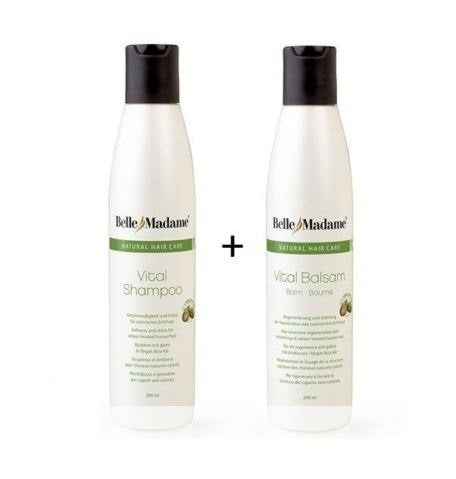 Echthaar Perücken Pflegeset Shampoo 200ml + Balsam 200ml Dening Hair Belle Madame für Echthaarperück