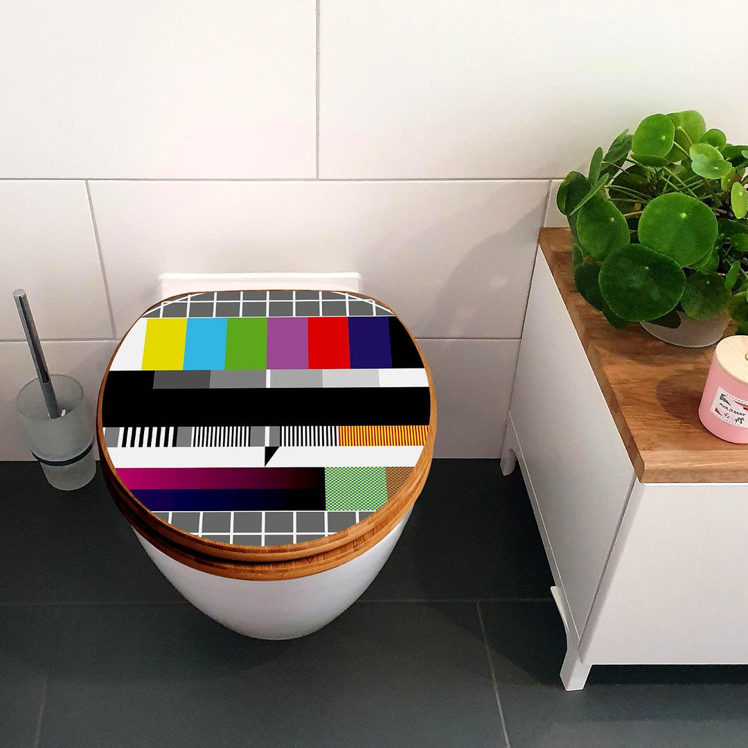 banjado Design WC Sitz Bambus Absenkautomatik 45,8x37,5cm - Toilettendeckel mit Absenkautomatik Holz