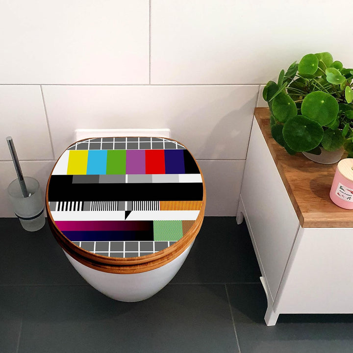 banjado Design WC Sitz Bambus Absenkautomatik 45,8x37,5cm - Toilettendeckel mit Absenkautomatik Holz