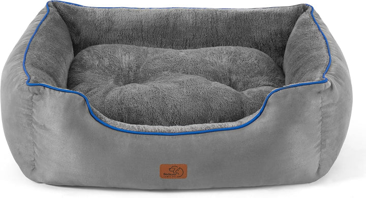 BEDSURE Katzenbett grosse Katzen waschbar - 51x48x15cm Katzen Bettchen Indoor für Katzen, quadratisc