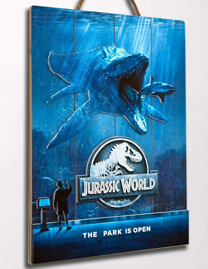 Doctor Collector Jurassic World Mossa Wooden Poster