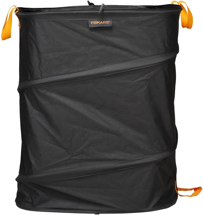 Fiskars Grosser PopUp-Gartensack mit Griffen, Platzsparend faltbar, Fassungsvermögen: 219 L, Höhe: 7