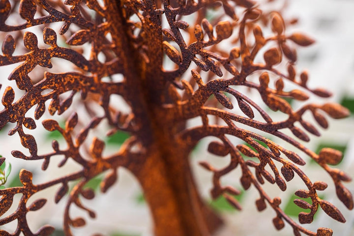 Bornhöft Metall Rost Gartendeko Edelrost rostige Garden Rost Deko Baum Lebensbaum Tischdeko Rostopti
