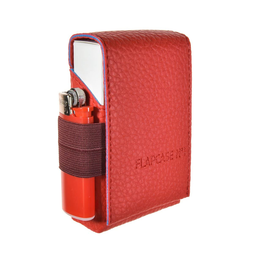 FLAPCASE N°1 • Red Rules • Designer Zigarettenetui, Made in Austria, Leder vegan Zigarettenbox für 1
