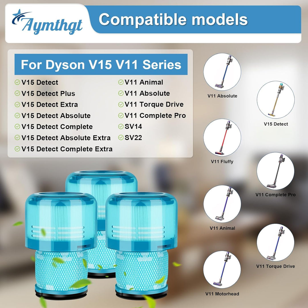 Filter für For Dyson V15 V11, 3 Stück V15 Detect Filter Für Dyson V15 V11 SV14 SV17 SV22 Detect Anim