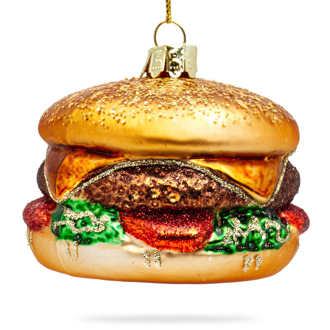 SIKORA Hamburger besondere Weihnachtskugel Glas Christbaumschmuck Deko Figur Weihnachten Anhänger Or