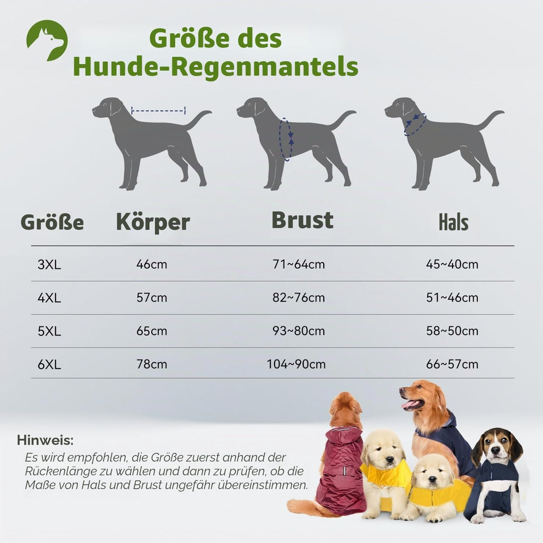 Zellar Hunderegenmantel mit Kapuze &amp; Kragenloch &amp; Sicheren Reflektierenden Streifen, Ultraleichte At