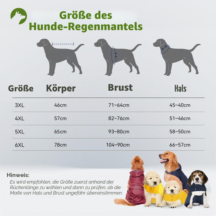 Zellar Hunderegenmantel mit Kapuze &amp; Kragenloch &amp; Sicheren Reflektierenden Streifen, Ultraleichte At