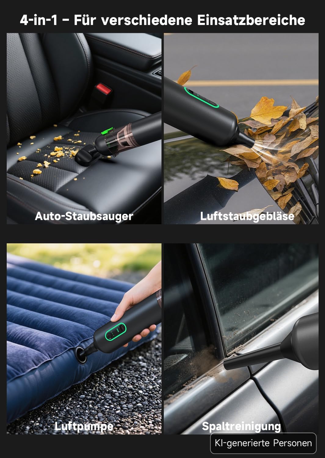 Kabelloser Handstaubsauger, Akku-Autostaubsauger mit hoher Leistung | Kabelloser Staubsauger mit HEP