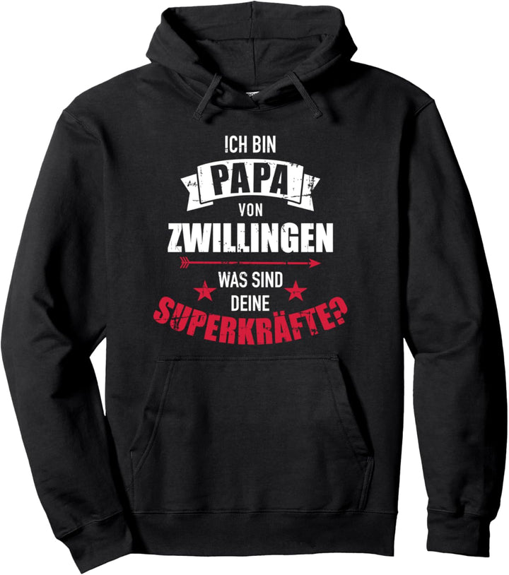 Papa von Zwillingen was sind deine Superkräfte Pullover Hoodie