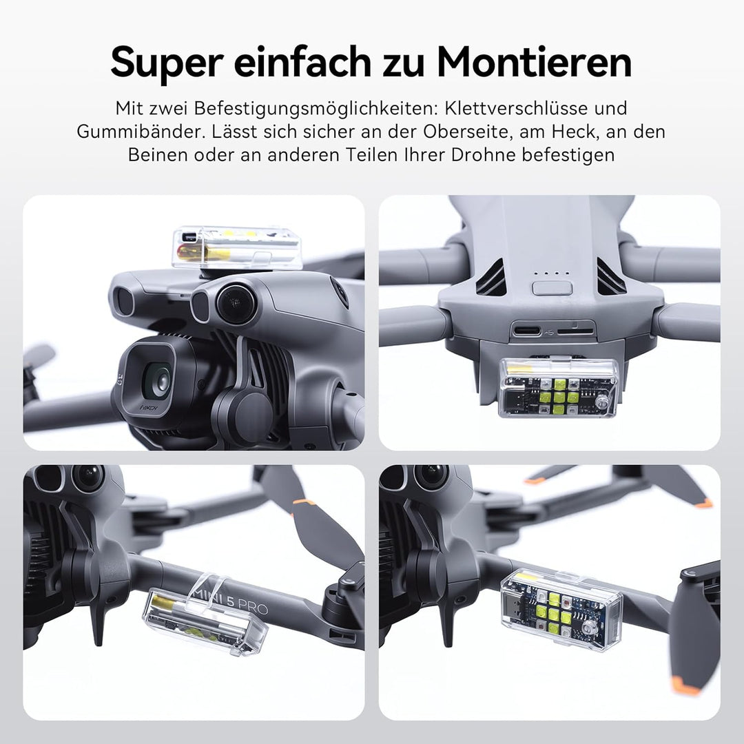 Blitzlicht für Drohnen, Anti Kollisionslicht LED Blitzlicht für DJI Lito 1/X1/Neo 2/Avata 2/ Mini 4K