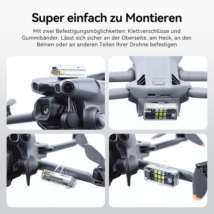 Blitzlicht für Drohnen, Anti Kollisionslicht LED Blitzlicht für DJI Lito 1/X1/Neo 2/Avata 2/ Mini 4K