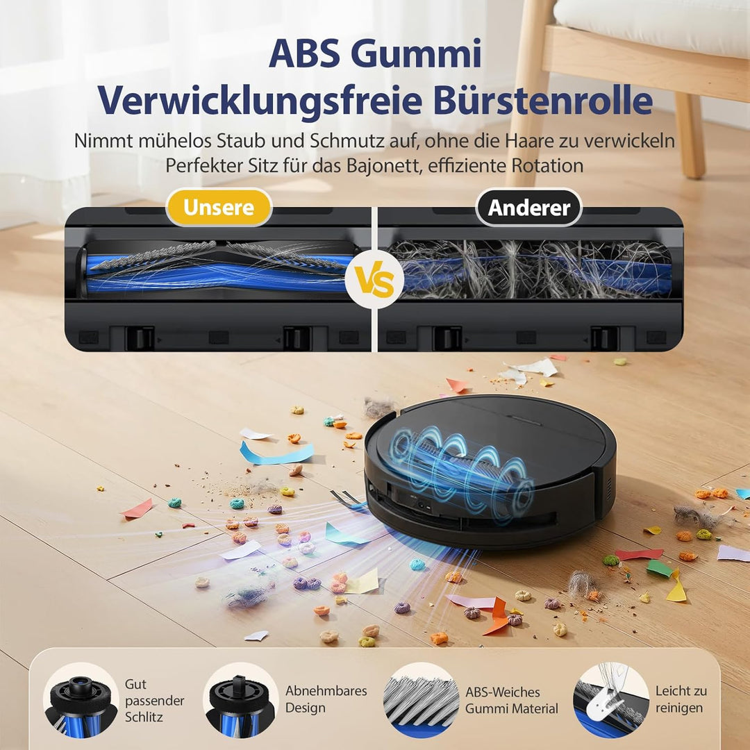 23 Stück Zubehör für ECOVACS DEEBOT X9 PRO Omni Saugroboter,Ersatzteile mit 2 Hauptbürste, 6 Staubbe