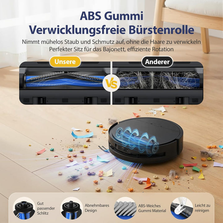 23 Stück Zubehör für ECOVACS DEEBOT X9 PRO Omni Saugroboter,Ersatzteile mit 2 Hauptbürste, 6 Staubbe