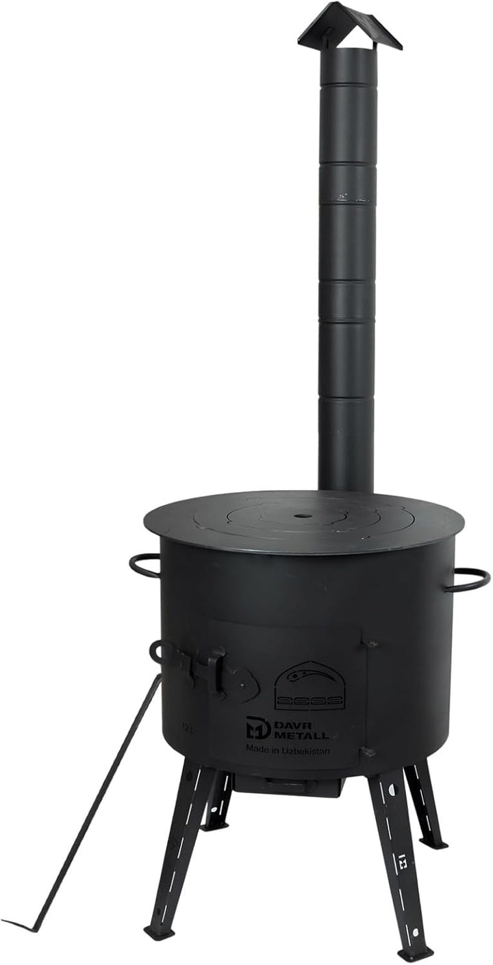4BIG.fun Utschak Ø44 Uchag 16L Kazan Wok Grillfächer Schaumkelle Eintopfofen Utschag Учаг Campingofe
