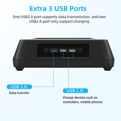 Tolesum Upgraded Lüfter Ständer für Xbox Series X, Kühler Stand mit RGB LED,4 Grosse &Turbolüfter, U