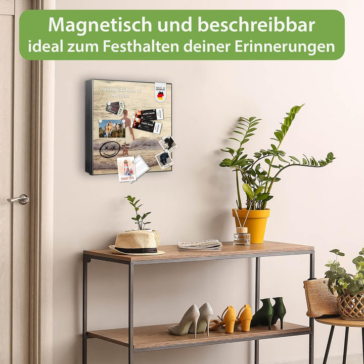 banjado Grosser Schlüsselkasten Metall - Schlüsselbox 30x30cm mit 32 Haken - Schlüsselkasten modern