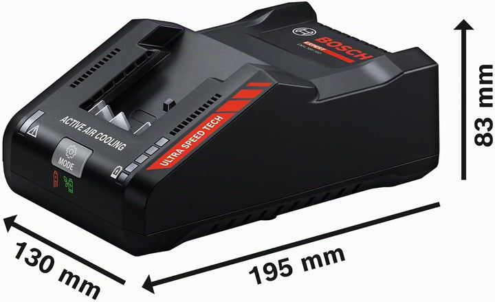 Bosch EXPERT 18V System Hochleistungs-Starter-Set: EXBA18V-80 + 1x ultraschnelles Ladegerät EXAL18V-